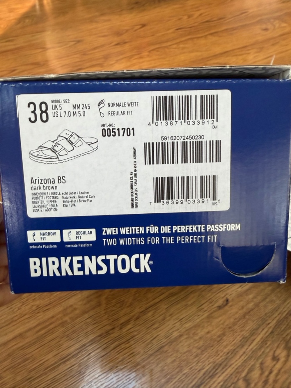 Birkinstock Arizona BS dark brown sz 38 - Picture 7 of 10